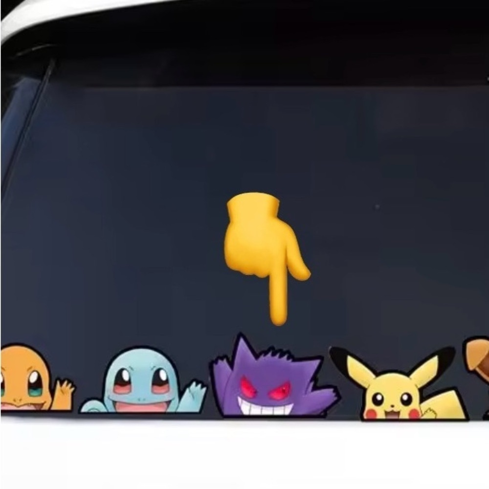 Pokemon Gengar Peeking Decal Vinyl Window Car Detail Wall Decor Anime